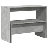 3 Piece Dining Table and Bench Set Concrete Grey Engineered Wood - Close-Up Angle