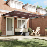 Manual Retractable Awning Brown 400x300 cm