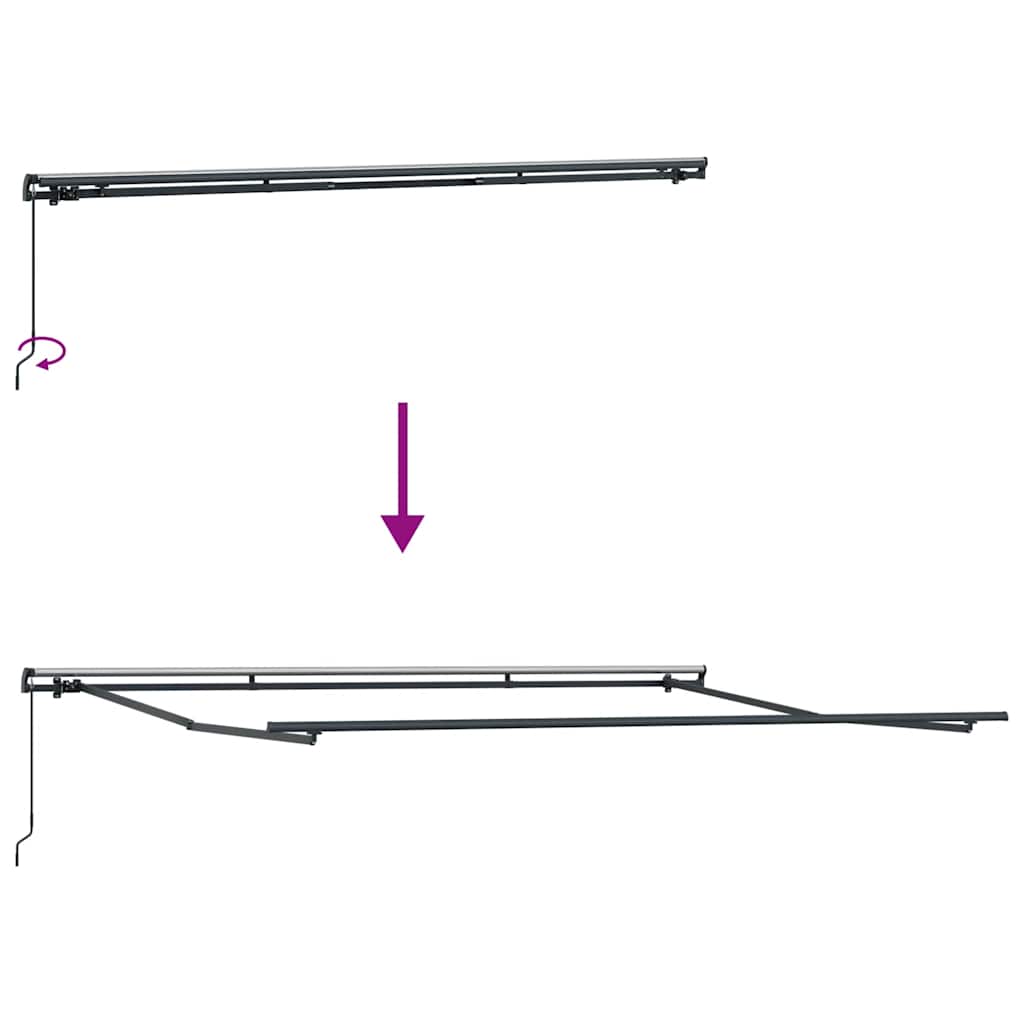 Manual Retractable Awning Brown 400x300 cm