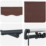 Manual Retractable Awning Brown 400x300 cm