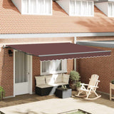 Manual Retractable Awning Brown 400x300 cm