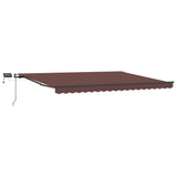 Manual Retractable Awning with LEDs Brown 400x300 cm