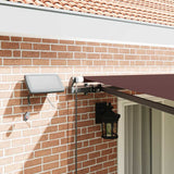 Manual Retractable Awning with LEDs Brown 400x300 cm - Top-Down View