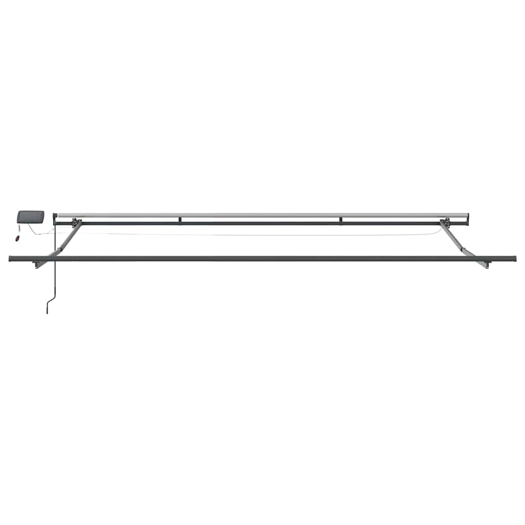 Manual Retractable Awning with LEDs Brown 400x300 cm