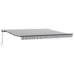 Manual Retractable Awning Anthracite and White 400x300 cm