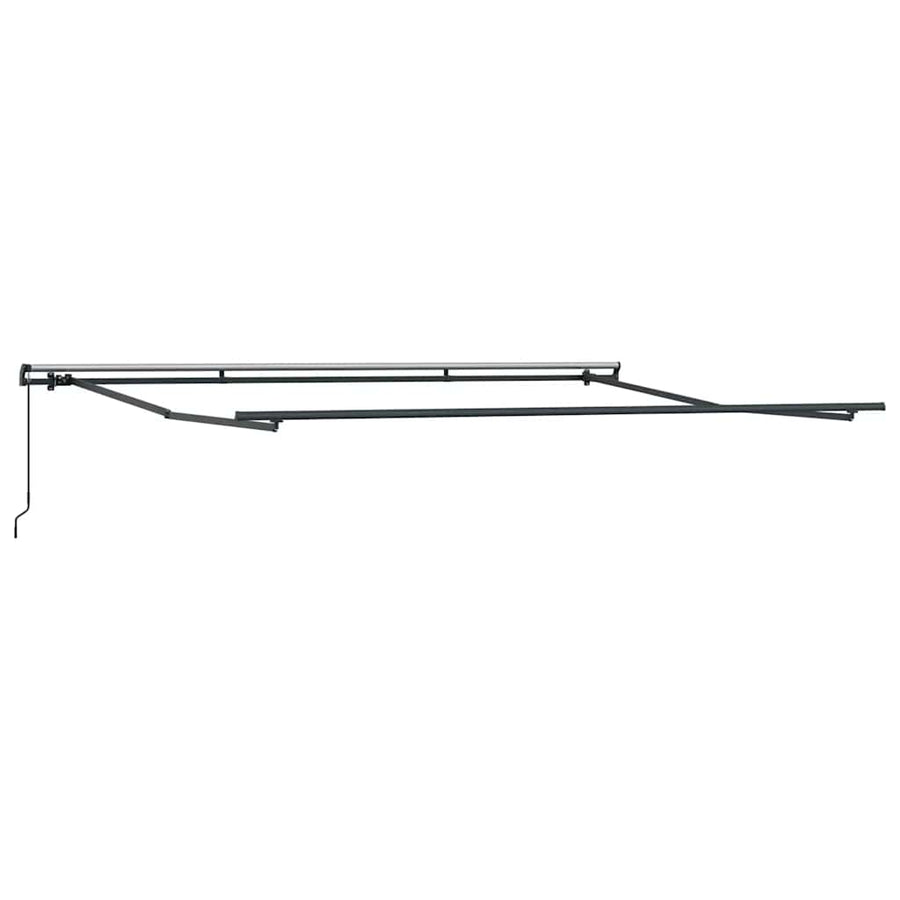 Manual Retractable Awning Anthracite and White 400x300 cm