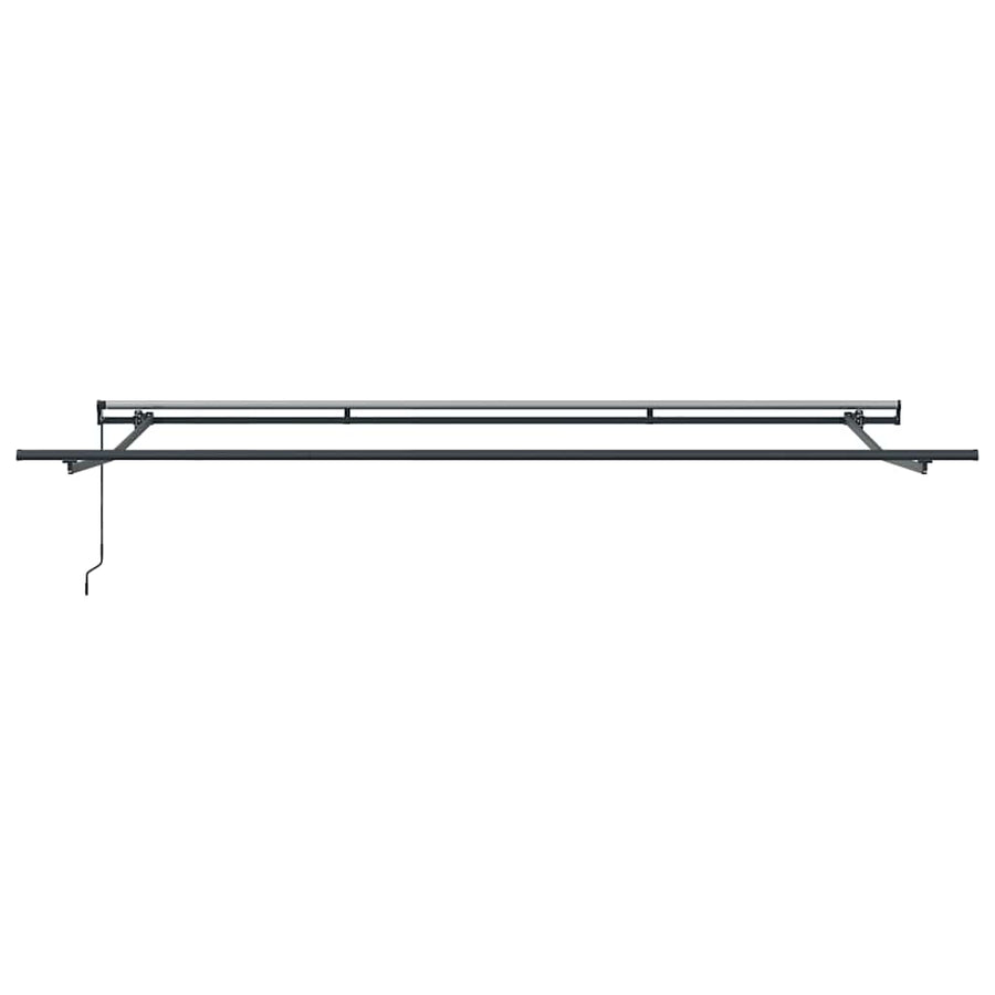 Manual Retractable Awning Anthracite and White 400x300 cm