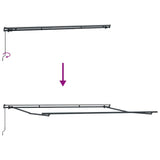 Manual Retractable Awning Anthracite and White 400x300 cm