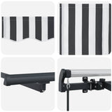 Manual Retractable Awning Anthracite and White 400x300 cm - Extra Image