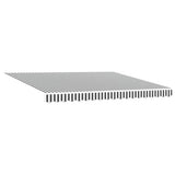 Manual Retractable Awning with LEDs Anthracite&White 400x300 cm - 45-Degree Angle