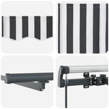 Manual Retractable Awning with LEDs Anthracite&White 400x300 cm - Extra Image
