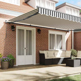 Manual Retractable Awning Anthracite and White 500x300 cm - Side View