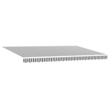 Manual Retractable Awning Anthracite and White 500x300 cm - Top-Down View