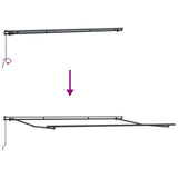 Manual Retractable Awning Anthracite and White 500x300 cm