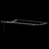 Manual Retractable Awning with LEDs Anthracite&White 500x300 cm - 45-Degree Angle