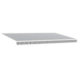 Manual Retractable Awning with LEDs Anthracite&White 500x300 cm