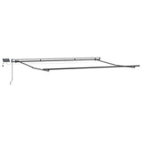 Manual Retractable Awning with LEDs Anthracite&White 500x300 cm - Close-Up Angle