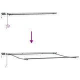 Manual Retractable Awning with LEDs Anthracite&White 500x300 cm