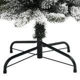 Artificial Slim Christmas Tree with Flocked Snow 150 cm PVC&PE - Rear View