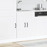 Sink Base Cabinet Kalmar White 60x46x81.5 cm Engineered Wood - Side View