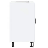Sink Base Cabinet Kalmar White 60x46x81.5 cm Engineered Wood - Rear View