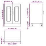Sink Base Cabinet Kalmar White 60x46x81.5 cm Engineered Wood - Extra Image