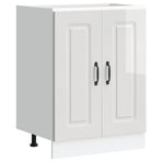 Sink Base Cabinet "Kalmar" High Gloss White 60x46x81.5 cm