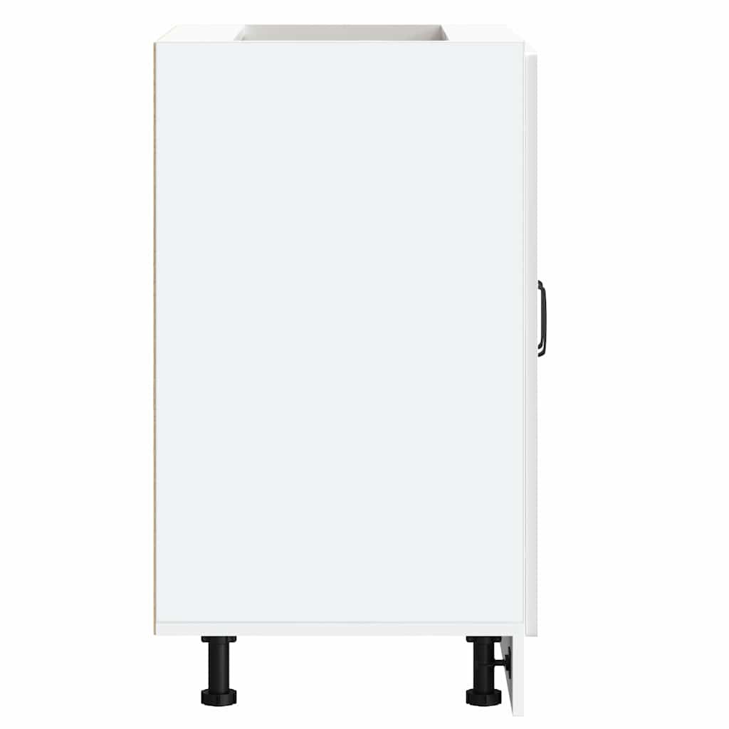 Sink Base Cabinet "Kalmar" High Gloss White 60x46x81,5 cm Engineered Wood
