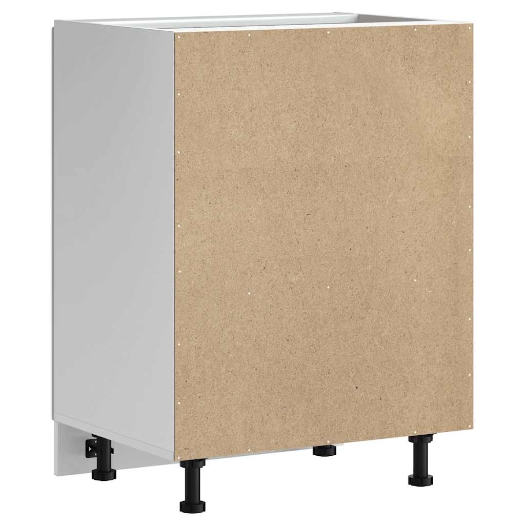 Sink Base Cabinet "Kalmar" High Gloss White 60x46x81,5 cm Engineered Wood