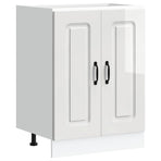Sink Base Cabinet "Kalmar" High Gloss White 60x46x81.5 cm