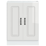 Sink Base Cabinet "Kalmar" High Gloss White 60x46x81.5 cm
