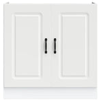 Sink Base Cabinet Kalmar White 80x46x81.5 cm Engineered Wood