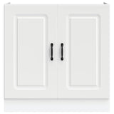 Sink Base Cabinet Kalmar White 80x46x81.5 cm Engineered Wood - Side View