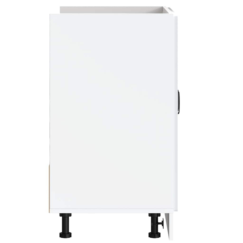 Sink Base Cabinet Kalmar White 80x46x81.5 cm Engineered Wood