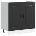 Sink Base Cabinet "Kalmar" Black 80x46x81,5 cm Engineered Wood