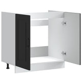 Sink Base Cabinet "Kalmar" Black 80x46x81,5 cm Engineered Wood