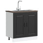 Sink Base Cabinet "Kalmar" Black 80x46x81,5 cm Engineered Wood