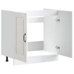 Sink Base Cabinet "Kalmar" High Gloss White 80x46x81.5 cm