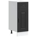 Kitchen Base Cabinet "Kalmar" Black Engineered Wood