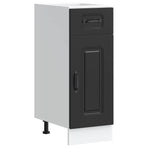 Kitchen Base Cabinet "Kalmar" Black Engineered Wood
