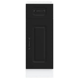 Kitchen Base Cabinet "Kalmar" Black Engineered Wood