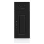 Kitchen Base Cabinet "Kalmar" Black Engineered Wood