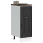 Kitchen Base Cabinet "Kalmar" Black Engineered Wood