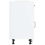 Kitchen Base Cabinet Kalmar White Engineered Wood - Rear View
