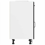 Kitchen Base Cabinet "Kalmar" Black Engineered Wood
