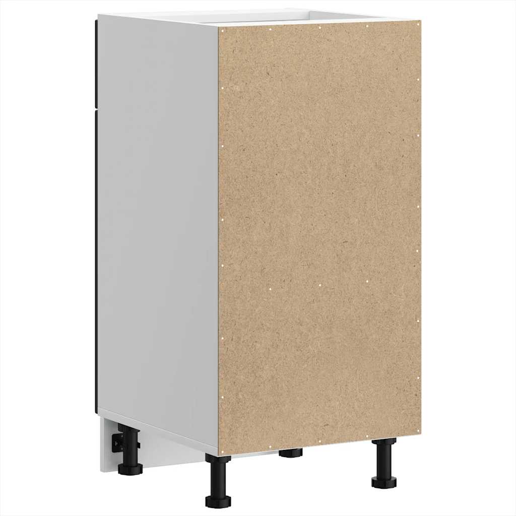 Kitchen Base Cabinet "Kalmar" Black Engineered Wood