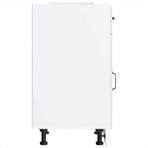Kitchen Base Cabinet "Kalmar" High Gloss White Engineered Wood