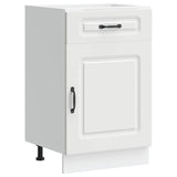 Kitchen Base Cabinet Kalmar White Engineered Wood - Front View