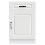 Kitchen Base Cabinet Kalmar White Engineered Wood