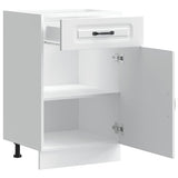 Kitchen Base Cabinet Kalmar White Engineered Wood - 45-Degree Angle